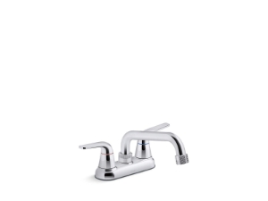 Kohler® 30619-CP 30619 Jolt Sink Faucet, 4 gpm Flow Rate, 4 in Center, Swivel Spout, Polished Chrome, 2 Handles
