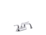 Kohler® 30619-CP Jolt Sink Faucet, 4 gpm Flow Rate, 4 in Center, Swivel Spout, Polished Chrome, 2 Handles