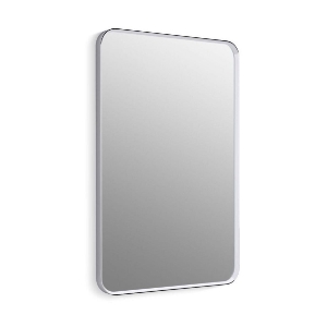 Kohler® 31364-CPL Essential Wall Mount Bathroom Mirror, Rectangular Shape, 1.37 in L 24 in W, Polished Chrome