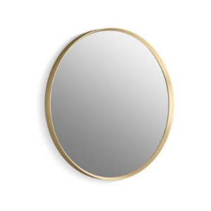 Kohler® 31367-BGL Essential Wall Mount Bathroom Mirror, Round Shape, 1.37 in L 22 in W, Moderne Brushed Gold