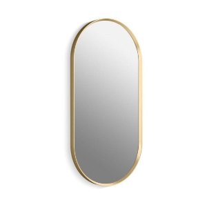 Kohler® 31371-BGL Essential 18 in x 36 in Capsule Framed Mirror, Moderne Brushed Gold
