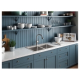 Kohler® 31465-1-NA Prologue™ Double Equal Bowl Kitchen Sink, 1 Faucet Hole, 33 in L x 22 in W x 9-5/16 in H, 18 ga Stainless Steel