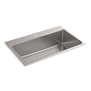 Kohler® 31466-1-NA Prologue® 33" Top-/Undermount Single-Bowl Kitchen Sink, Stainless Steel