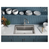Kohler® 31466-1-NA Prologue® 33" Top-/Undermount Single-Bowl Kitchen Sink, Stainless Steel