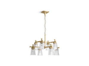 Kohler® 31759-CH08-2GL Riff® 35 in Chandelier, Brushed Moderne Brass