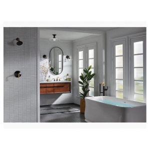 Kohler® 31772-FM01-BML Light, (1) CFL Lamp, 120 VAC, Black with Brass Trim Housing