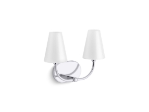 Kohler® 32256-SC02-CPL Kernen™ by Studio McGee Two-Light Sconce, Polished Chrome