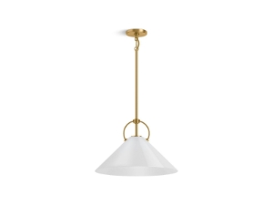 Kohler® 32261-PE01-2GL Pendant, (1) Lamp A19/A21/G25 Lamp, 120 VAC, Brushed Moderne Brass Housing