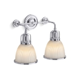 Kohler® 32282-SC02-CPL Light Sconce, (2) CFL Lamp, 120 VAC, Polished Chrome Housing