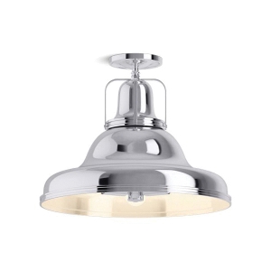 Kohler® 32294-SF03-CPL Hauksbee™ K-32294-SF03 Semi-Flush Light, (3) Type A/G Lamp, 120 V, Polished Chrome Housing