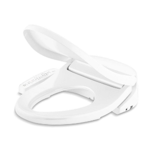 Kohler® 32330-0 Toilet Seat, PureWash E580, Elongated Bowl, Closed-Front Front, Plastic, White