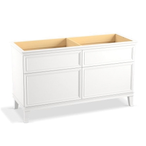 Kohler® 33560-1WA Artifacts™ 60 in Bathroom Vanity Cabinet, Linen White