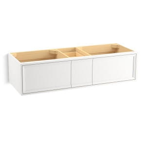 Kohler® 33567-1WA Lodern™ Bathroom Vanity Cabinet, 15-1/8 in OAH x 61-1/16 in OAW x 22-3/8 in OAD, Wall Mount, Linen White Cabinet