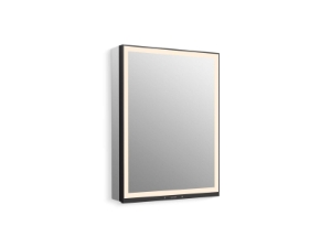 Kohler® 33690-L-NA Collage™ Lighted Left-Hinged Cabinet, 5 in OAL x 24-1/16 in OAW x 31-11/16 in OAH, Anodized Aluminum