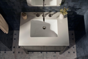 Kohler® 35028-DWG Seagrove® by Studio McGee 60 in Bathroom Vanity Cabinet With Sinks and Quartz Top, Ferrous Grey