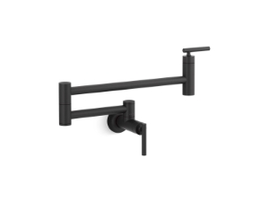 Kohler® 35745-BL Wall-Mount Pot Filler, Matte Black