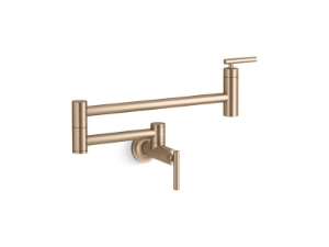 Kohler® 35745-BV Pot Filler, 5.2 gpm Flow Rate, Articulating Spout, Vibrant® Brushed Bronze, 1 Handle
