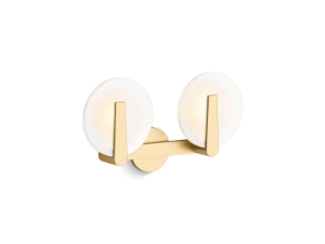 Kohler® 38397-SC02-2GL Hint® Two-Light Sconce, Brushed Moderne Brass