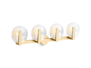 Kohler® 38399-SC04S-2GL Sconce, (4) Lamps, 120 VAC, Brushed Moderne Brass Housing