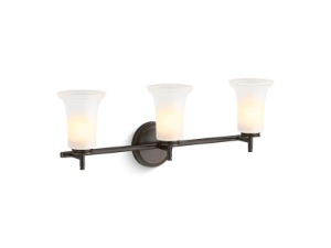 Kohler® 38406-SC03-BZL Bellera Sconce, (3) A19 Lamps, Oil Rubbed Bronze Housing