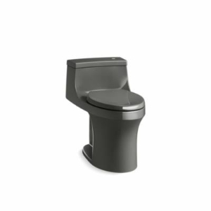 Kohler® 4000-58 Touchless Comfort Height® 1-Piece Toilet, San Souci®, Compact Elongated Bowl, 16-1/2 in H Rim, 12 in Rough-In, 1.28 gpf, Thunder™ Gray