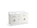Kohler® 40641-BD1-0 Kresla™ Vanity Cabinet with Sink and Top, 39-11/16 in OAH x 60 in OAW x 22-7/16 in OAD