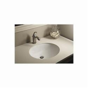 Sterling® 442050-0 Bathroom Sink With Overflow, Wescott®, Oval Shape, 17 in L x 15 in W x 7-7/8 in H, Vitreous China, White