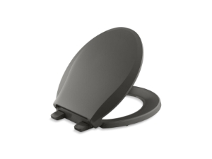 Kohler® 4639-RL-58 Toilet Seat, Cachet®, Round Front Bowl, Closed Front, Thunder Grey, Slow Close Hinge