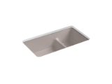 Kohler® 6625-TRF Iron/Tones® Smart Divide® 33" Top-/Undermount Double-Bowl Kitchen Sink, Truffle