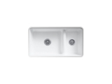 Kohler® 6625-TRF Iron/Tones® Smart Divide® 33" Top-/Undermount Double-Bowl Kitchen Sink, Truffle