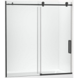 Kohler® 701694-L-BL Composed® Sliding Bath Door, Frameless Frame, Crystal Clear Tempered Glass, Matte Black, 3/8 in THK Glass, 56-1/8 to 59-7/8 in W Opening