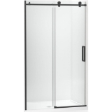 Kohler® 701695-L-BL Composed® Door, Frameless Frame, Crystal Clear Tempered Glass, Matte Black, 3/8 in THK Glass, 74-7/8 in H Opening, 44-1/8 to 47-7/8 in W Opening