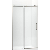 Kohler® 701695-L-BNK Composed® Sliding Door, Frameless Frame, Crystal Clear Tempered Glass, Anodized Brushed Nickel, 3/8 in THK Glass, 74-7/8 in H Opening, 44-1/8 to 47-7/8 in W Opening