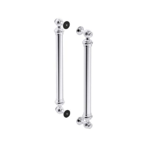 Kohler® 701728-CP Artifacts® Victorian Inspired Design Door Handle, 16-3/8 in L 2-7/8 in W 1-5/8 in H, Stainless Steel/Zinc/Plastic, Polished Chrome