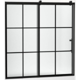 Kohler® 702253-10G80-BL Rely® Sliding Bath Door, 56-5/8 to 59-5/8 in W Opening, 3/8 in THK Glass, Matte Black