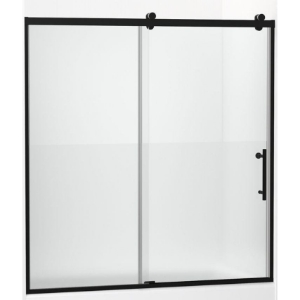 Kohler® 702253-10G81-BL Rely® Sliding Bath Door, 56-5/8 to 59-5/8 in W Opening, 3/8 in THK Glass, Matte Black