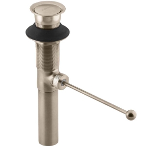 Kohler® 7114-BV 7114 Pop-Up Drain, For Use With Fixtures and Faucets, 1-1/4 in Connection, Brass