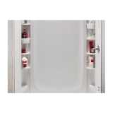 Sterling® 72332106-0 Back Wall With Age-in-Place Backerboards, STORE®, 8-1/4 in L x 60 in W x 74-1/4 in H, Vikrell®