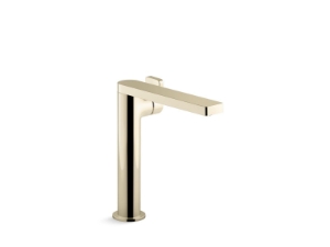 Kohler® 73168-4-AF Composed® Single Handle Bathroom Sink Faucet, 1.2 gpm Flow Rate, 8 in H Spout, 1 Handle, Pop-Up Drain, 1 Faucet Hole, Vibrant® French Gold