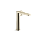 Kohler® 73168-4-AF Composed® Single Handle Bathroom Sink Faucet, 1.2 gpm Flow Rate, 8 in H Spout, 1 Handle, Pop-Up Drain, 1 Faucet Hole, Vibrant® French Gold