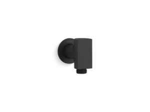Kohler® 98352-BL Exhale® Wall Mount Supply Elbow, 1/2 in x G1/2 Nominal, NPT End Style, Metal, Matte Black