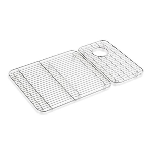 Kohler® 24269-ST Ironridge™ Sink Bowl Rack, 29-3/8 in L x 18-1/16 in W x 1-13/16 in H, Rectangular Shape, 2 Compartments
