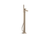 Kohler® T23492-4-BV Parallel® Floor Mount Bath Filler Trim with Handshower, 10 gpm Flow Rate, Vibrant® Brushed Bronze, 1 Handle