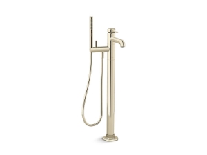 Kohler® T27025-4-AF Occasion® Floor-Mount Bath Filler Trim With Handshower, Vibrant French Gold