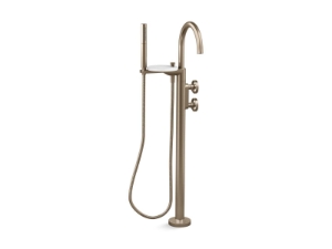 Kohler® T77984-9-BV Components® Floor Mount Bath Filler Trim with Handshower, 8 gpm Flow Rate, Vibrant® Brushed Bronze, 2 Handles