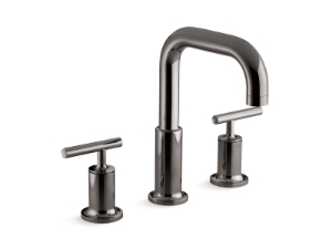 Kohler® T14428-4-TT Purist® Deck-Mount Tub Faucet, Vibrant® Titanium, 2 Handles
