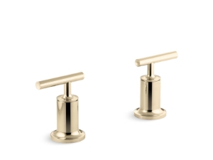 Kohler® T14429-4-AF Purist® Deck/Wall Mount Bathroom Sink Faucet Handle, Brass, Vibrant® French Gold