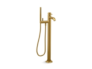 Kohler® T27025-4-2MB Occasion® Floor Mount Tub Faucet, 1.75 gpm Flow Rate, Vibrant® Brushed Moderne Brass, 1 Handle