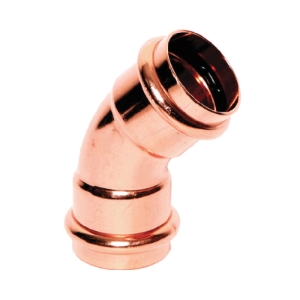 LEGEND 450-024P 45 deg Elbow, 3/4 in Nominal, Press End Style, Copper