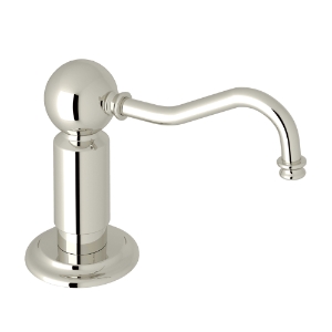 Perrin & Rowe® LS850PPN Soap Lotion Dispenser Traditional Style, Polished Nickel, 12 oz Capacity, 4 in OAL, Deck Mounting, Brass